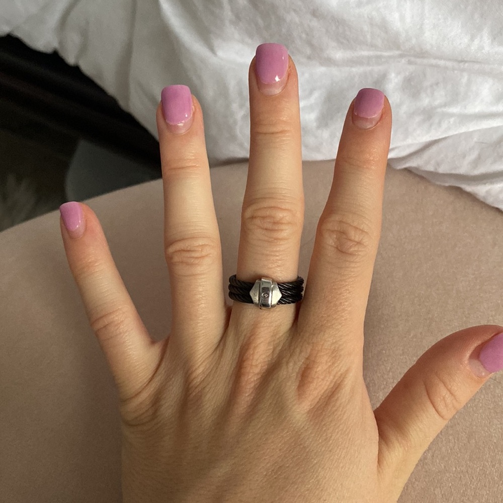 Black Cable Ring - image 3